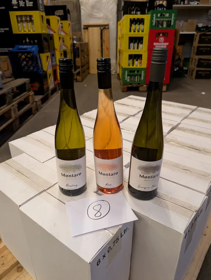 Riesling (5 Kartons), Rosé (10 Kartons) & Sauvignon Blanc (5 Kartons) alkoholfrei (<0,5%)